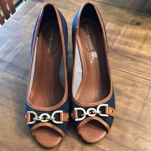 Tommy Hilfiger cork wedge heel